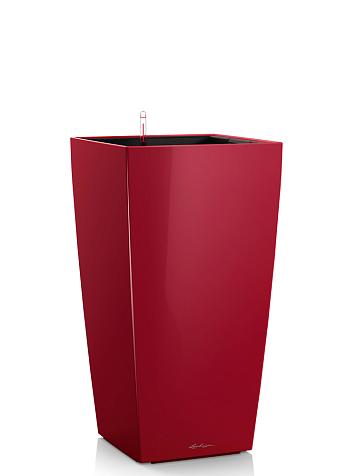 Кашпо Lechuza Cubico 22 красный лакированный