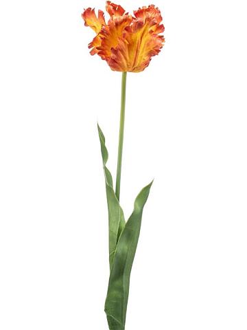 Тюльпан Пэррот оранжевый искусственный Тюльпан Пэррот оранжевый искусственный