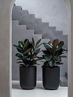 Кашпо Fiberstone dice xl black D46 H60 см