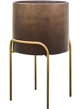 Кашпо Baq gradient elevated cylinder high matt coffee ( + подставка на ножках)