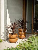 Кашпо Premium amber roll high karamel D43 H58 см