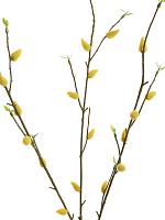 Ветка Ивы с желтыми почками искусственная H80 см