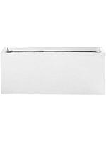 Кашпо Fiberstone balcony s glossy white L50 W20 H20 см