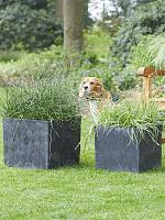 Кашпо Artstone maud pot black (набор 3 шт) L37 W37 H33 см