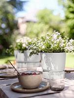 Кашпо с поддоном Greenville round white D19 H18 см Кашпо с поддоном Greenville round white D19 H18 см