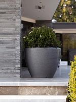 Кашпо Capi arc granite planter ball anthracite D75 H60 см