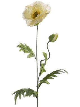 Цветок Мака кремовый искусственный