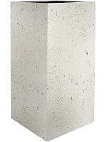 Кашпо Grigio high cube antique white L30 W30 H80 см