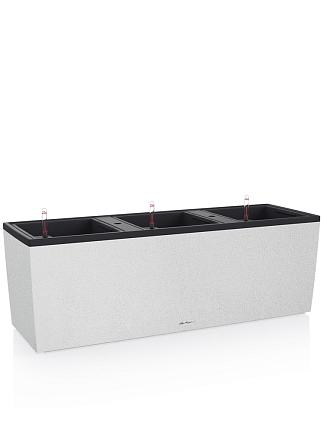 Кашпо Lechuza Trio Stone (кварцевый белый)