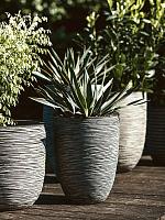 Кашпо Capi nature rib nl vase elegant low anthracite D46 H58 см Кашпо Capi nature rib nl vase elegant low anthracite D46 H58 см