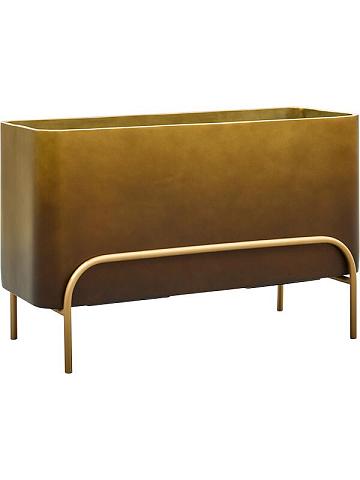 Кашпо Baq gradient elevated rectangle low matt honey ( + подставка на ножках)