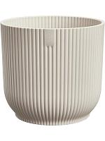 Кашпо Vibes fold round mini linen white D11 H10.5 см