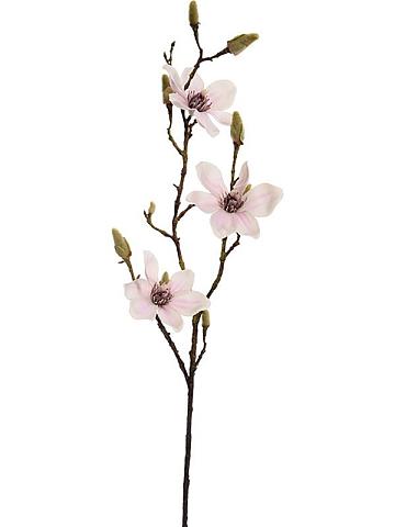 Магнолия ветвь с кремово-розовыми цветами искусственная Магнолия ветвь с кремово-розовыми цветами искусственная