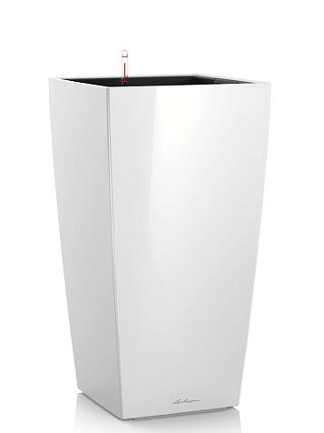 Кашпо Lechuza Cubico 40 белый лакированный