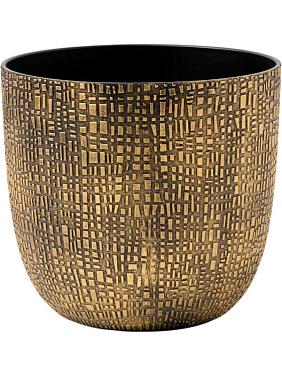Кашпо Capi nature skin made with planter ball black gold