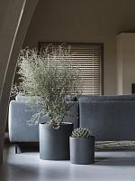 Кашпо Refined max m volcano black D43 H42 см