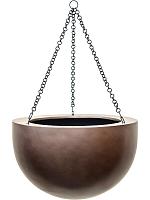 Кашпо подвесное Baq gradient hanging bowl matt coffee D38 H24 см