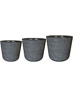 Кашпо Freya pot grey (набор 3 шт) D35 H31 см Кашпо Freya pot grey (набор 3 шт) D35 H31 см
