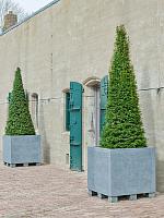 Кашпо Fiberstone jumbo xxl grey L130 W130 H110 см