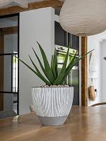 Кашпо Ridged jesslyn xxs, white stripe D33 H29 см