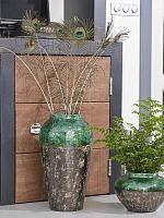 Кашпо Lindy bottle green black D28 H50 см