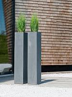 Кашпо Fiberstone yenn m grey L25 W25 H125 см