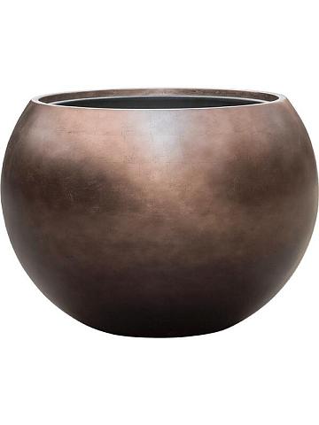 Кашпо Baq metallic silver leaf globe matt coffee (с техническим горшком) Кашпо Baq metallic silver leaf globe matt coffee (с техническим горшком)