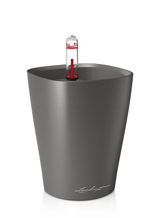 Кашпо Lechuza Deltini и mini-Deltini (антрацитовый металлик)