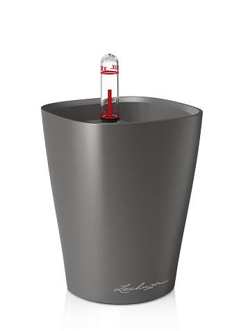 Кашпо Lechuza mini-Deltini антрацитовый металлик