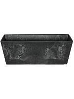 Кашпо Artstone ella balcony black L55 W17 H17 см