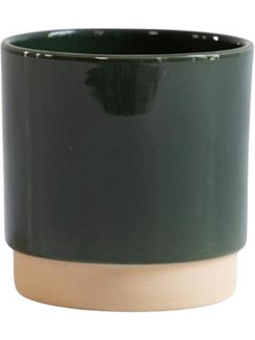 Кашпо Eno duo pot shiny dark green Кашпо Eno duo pot shiny dark green