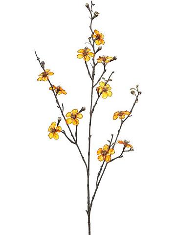 Ветка с темно-желтыми цветами искусственная Ветка с темно-желтыми цветами искусственная