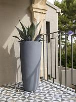 Кашпо Fiberstone dax l grey D37 H80 см Кашпо Fiberstone dax l grey D37 H80 см