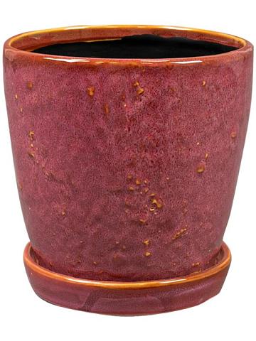 Кашпо с поддоном Vivi pot with saucer cherry Кашпо с поддоном Vivi pot with saucer cherry