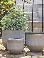 Кашпо Stone pot light grey (набор 3 шт) D56 H48 см