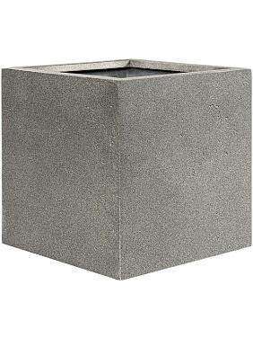 Кашпо Grigio cube natural concrete на колесиках