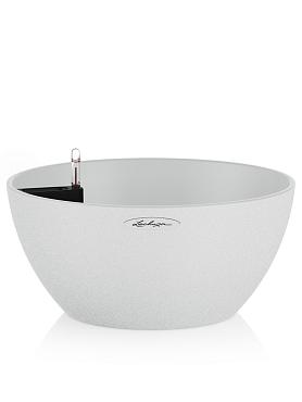 Кашпо Lechuza Cubeto Stone (кварцевый белый)