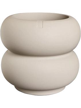 Кашпо Premium amber roll low beige