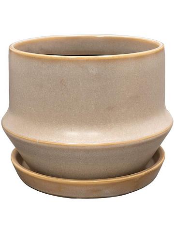 Кашпо с поддоном Jent pot with saucer cotton Кашпо с поддоном Jent pot with saucer cotton