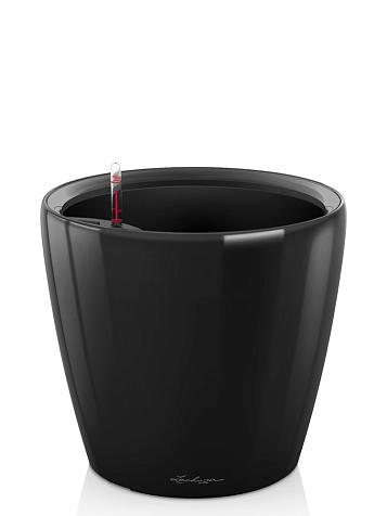 Кашпо Lechuza Classico LS 28 черный лакированный