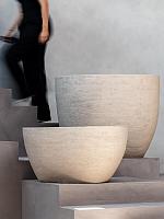 Кашпо Ruvido organic low sand D93 H50 см