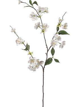 Персиковая ветвь с кремовыми цветами искусственная Персиковая ветвь с кремовыми цветами искусственная