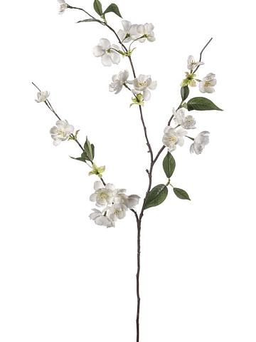 Персиковая ветвь с кремовыми цветами искусственная Персиковая ветвь с кремовыми цветами искусственная
