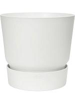 Кашпо с поддоном Greenville round white D19 H18 см Кашпо с поддоном Greenville round white D19 H18 см