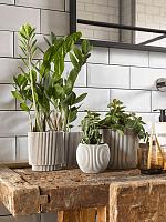 Кашпо Capi nature groove planter ball ivory D17 H15 см