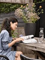 Кашпо Capi urban smooth nl vase elegant low black D26 H36 см