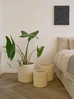 Кашпо Honest large orchidpot matt cream D18 H18 см