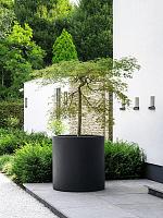 Кашпо Fiberstone jumbo max m black D70 H70 см