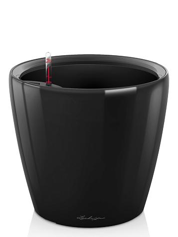 Кашпо Lechuza Classico LS 43 черный лакированный