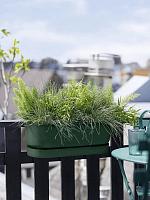 Кашпо Greenville easy balcony leaf green L52 W21 H19 см Кашпо Greenville easy balcony leaf green L52 W21 H19 см